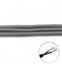 cable trenzado tela 2x0.75mm( vender a metro) GRIS
