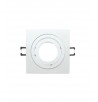 aro downlinht CUADRADO  blanco  aluminio Orientable para bombilla led dicroica gu10/mr16 CORTE 80mm