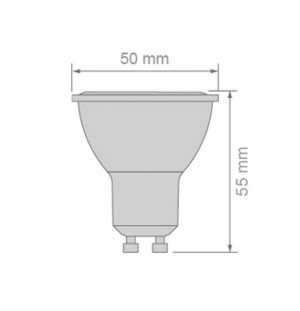 Foco Led Bajo Consumo De 7W GU10-230V DIRECTO