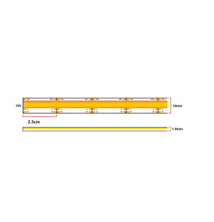 tira led  COB 24V CCT 2700K--6500K  10metros  560LEDS  10mm   Corte cada 2.5cm