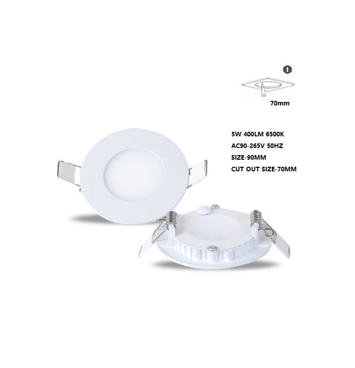 Tibelec 307510 foco plana empotrable redondo LED 1750 lumens Metal/Cristal 24 W Integrated blanco 300 x 300 mm 