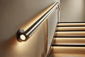 Escaleras Voladas con Pasamanos Iluminado con LED