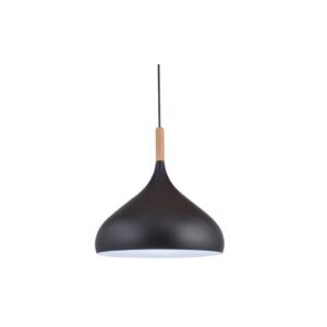 lampara colgante techo negro con madera medidas320