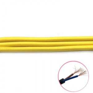 cable trenzado tela 2x0.75mm( vender a metro) AMARILLO