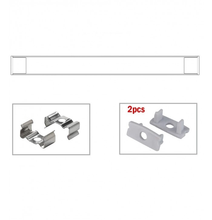 perfil aluminio superficiel para tira de led