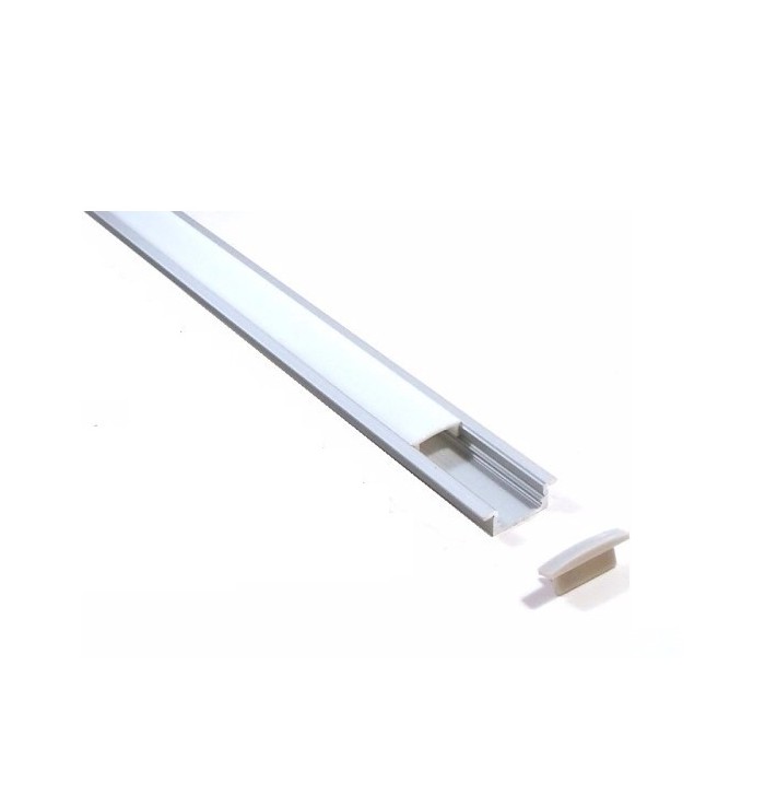 perfil aluminio empotrable para tira led 2metros