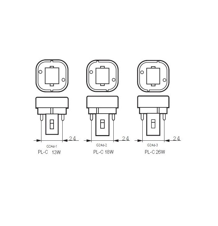 bombilla led G24 PL 26W