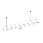 lineal led suspension 120cm 42W 4000K MARCO BLANCO