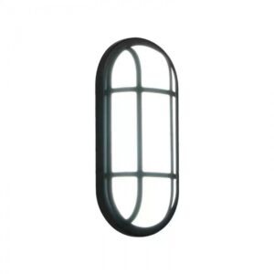 Aplique de pared LED exterior 15 W 1350Lm IP65 oval raya negro