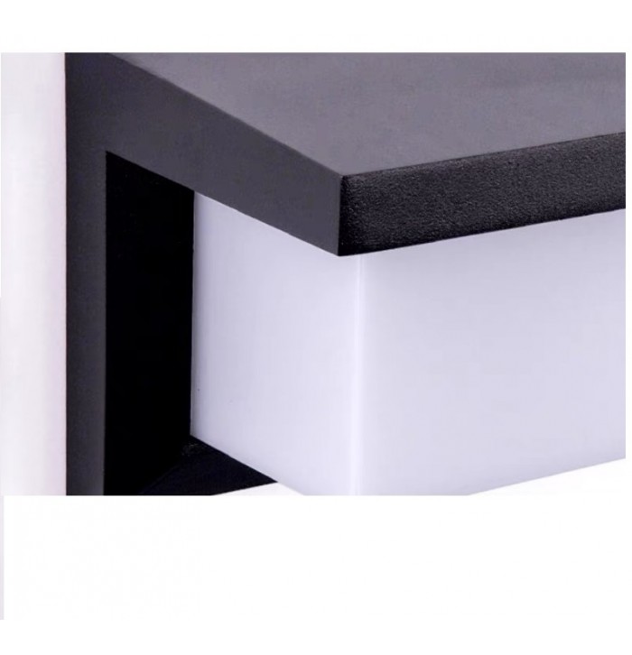 aolique de pared exterior negro 12w 3000k ip65