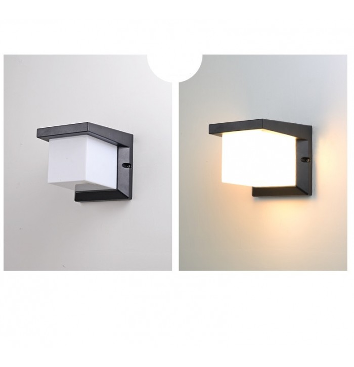 aolique de pared exterior negro 12w 3000k ip65