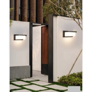 aolique de pared exterior negro 12w 3000k ip65 235*112*98