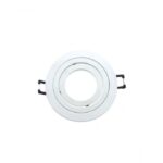 aro downlinht redondo blanco aluminio Orientable para bombilla led dicroica gu10/mr16 CORTE 80mm