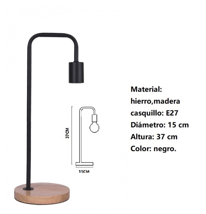 LAMPARA DE MESA E27 D150*300CM