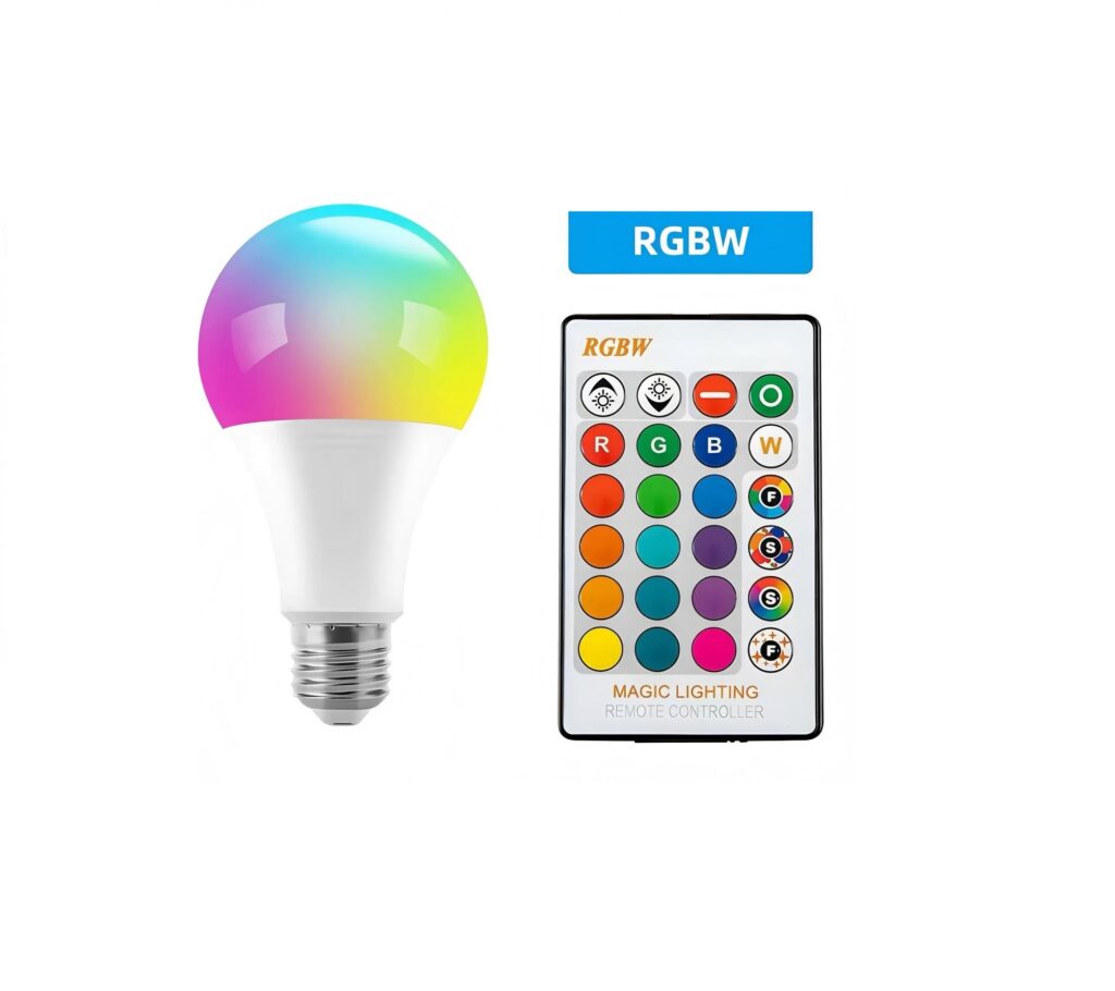 bombilla led RGBW  10W  con mando