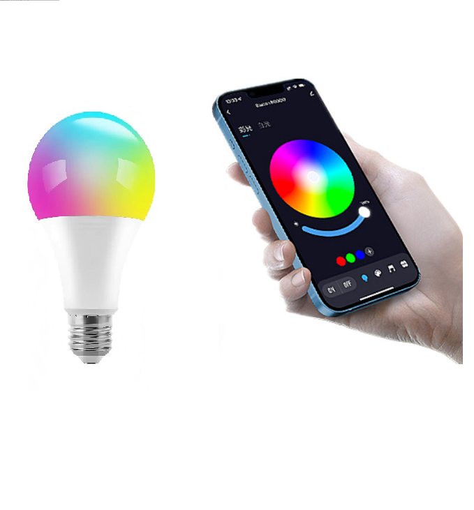 bombilla led A60 WIFI 2.4G RGBW  10W E27 con tuya