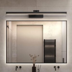 Aplique led para espejo baño 12w negro CCT