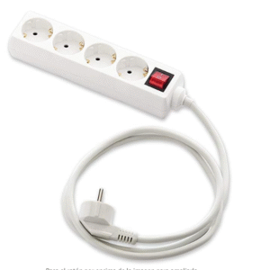 Base múltiple con interruptor de 4 tomas de 1.5metros 16A 250V