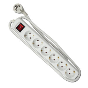 Base múltiple con interruptor de 6 tomas de 3 metros  3G1.5MM