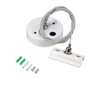 suspension colgante blanco para carril monofasico 2m