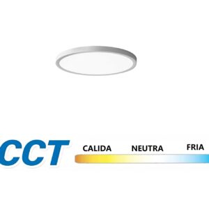 plafon techo redondo  fino 36w 3CCT 6500k 4000k 3000k 40cm  Marco blanco