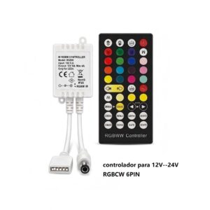 Controlador para RGBCW  RGBCCT   12V o 24V  para 10metros