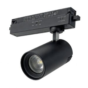 foco led para carril monofasico 20W/25W/30W,   3CCT  MARCO Negro