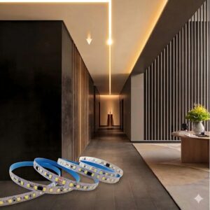 tira led 24v 3000k  flujo de agua ,running water 10metros 120d SMD2835 10MM,90w/10m