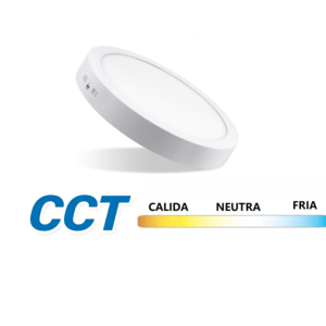 panel led techo 24W superficiel redondo 3CCT Ajustable 6500k 4000k 3000k 1920LM