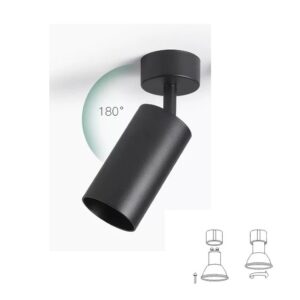 foco de techo superficie para bombilla GU10 Negro METAL  (NO INCLUIDO BOMBILLA)