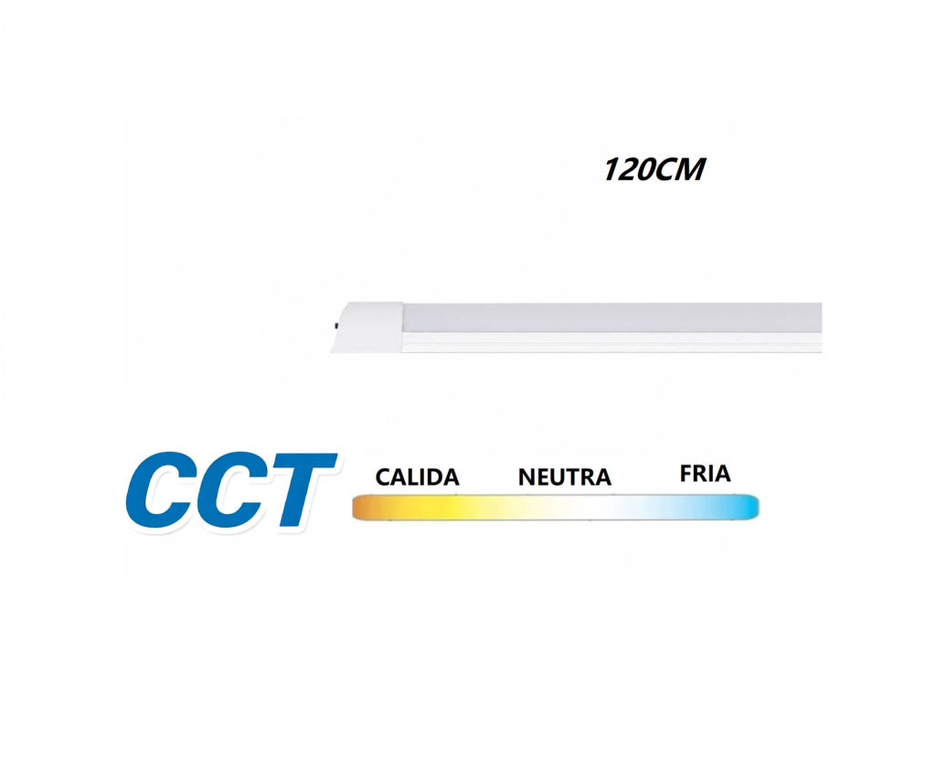 pantalla led/ regleta led 120cm 40w 3CCT ajustable 6500k 4000k 3000k 3600LM