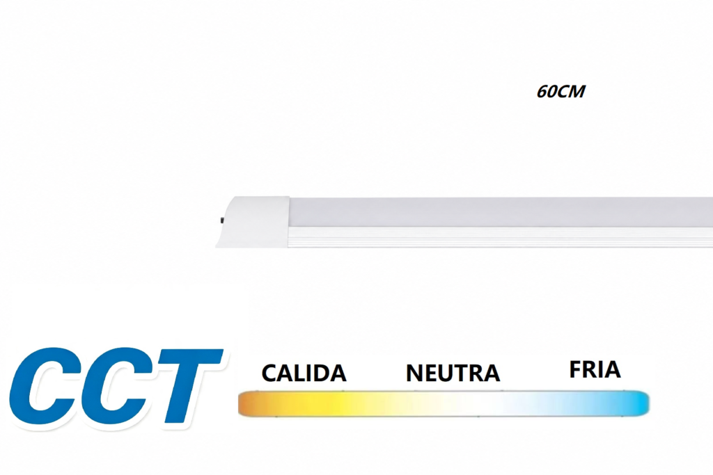 pantalla led/ regleta led 60cm 20w 3CCT ajustable 6500k 4000k 3000k 1800LM