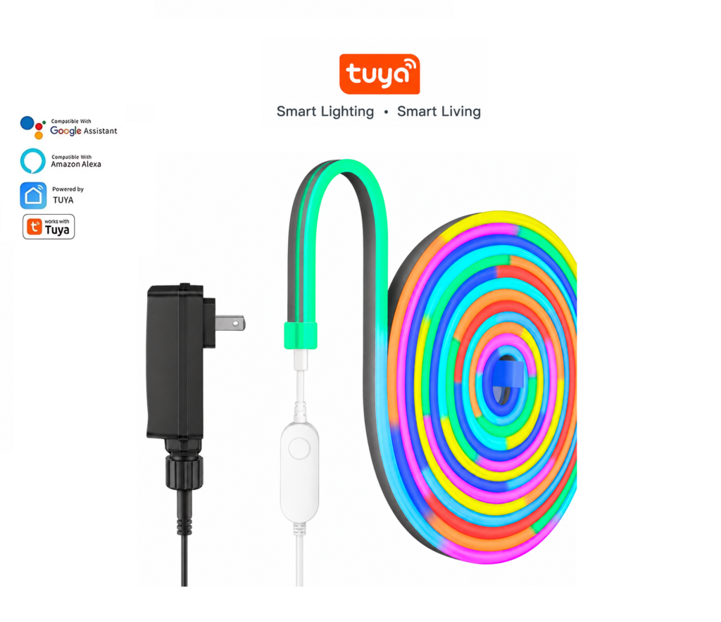 tira led Inteligente RGBIC Tuya 24V NEON IP65 10W/M 5METROS PACK