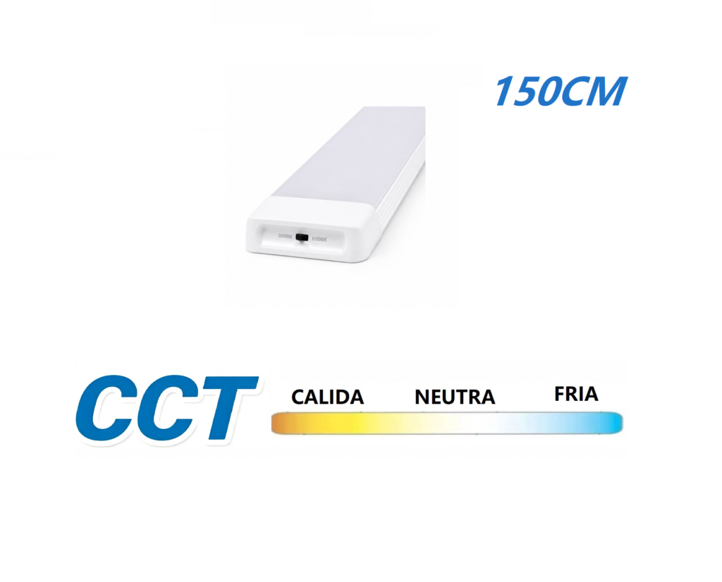 pantalla led / regleta led 3CCT 150CM 96W 6500K 4000K 3000K  8640LM